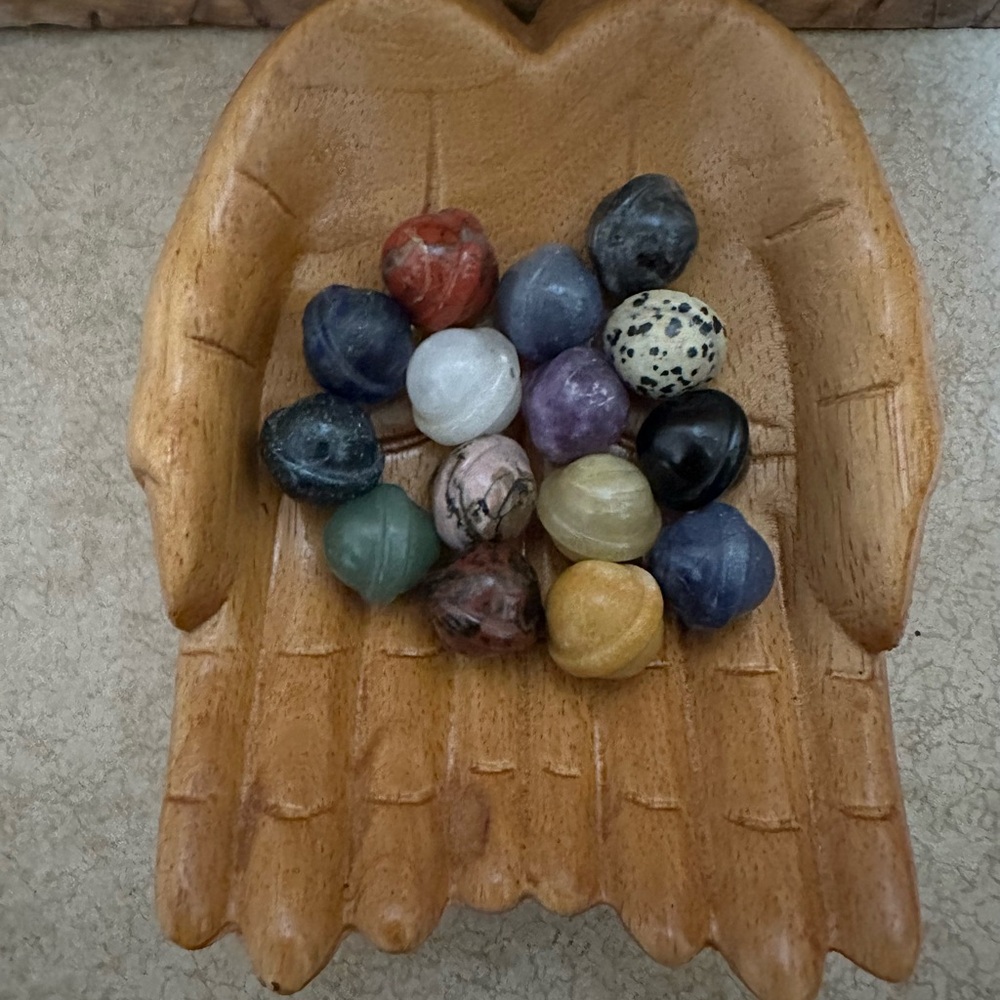 Natural Crystal Planet Carvings